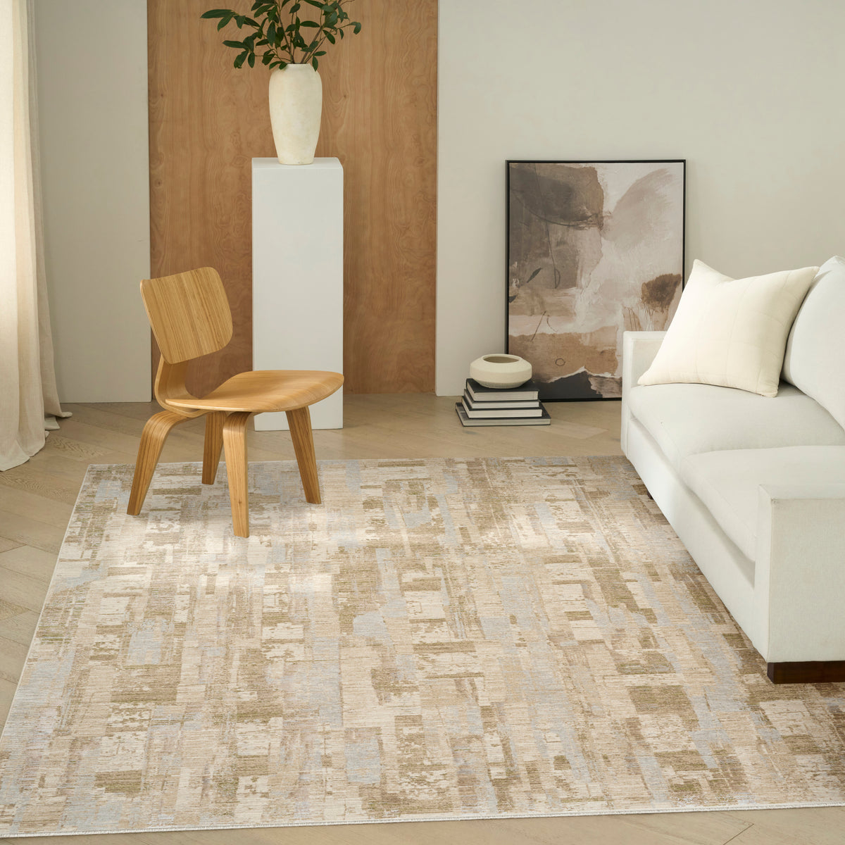 CK089 Drift DRF04 Biege Grey Rug - room scene