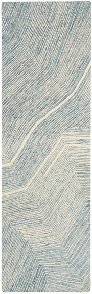 Pure Angles ANG01 Ivory Blue Rug - Runner
