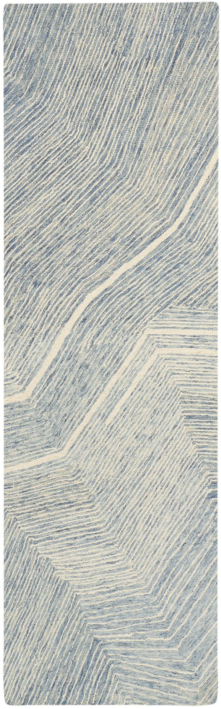 Pure Angles ANG01 Ivory Blue Rug - Runner