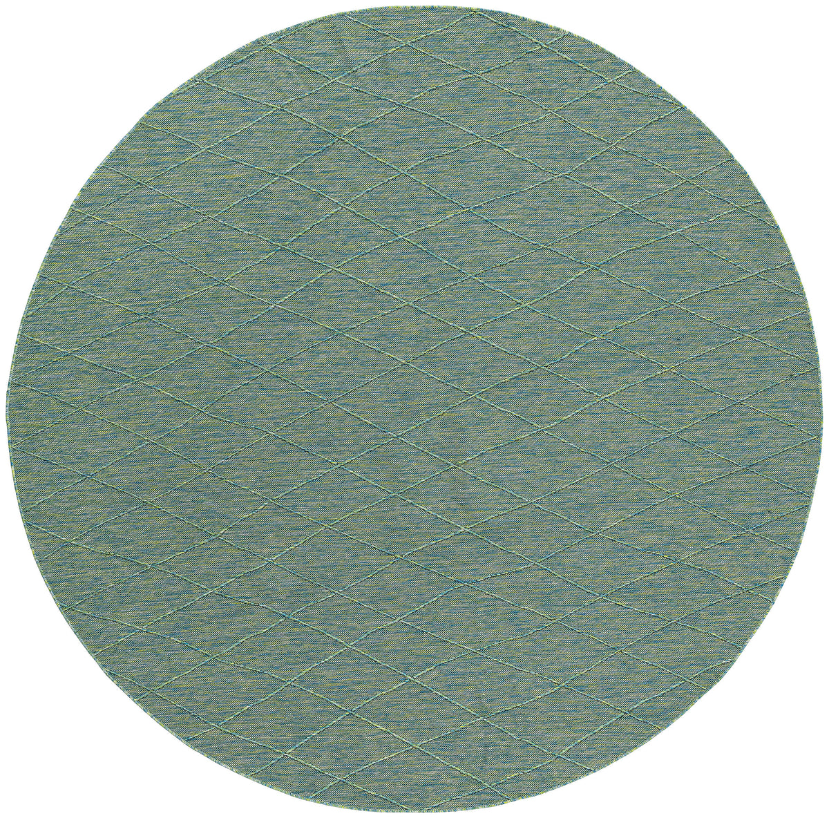Washable Solutions WSL01 Blue Green Rug - Round