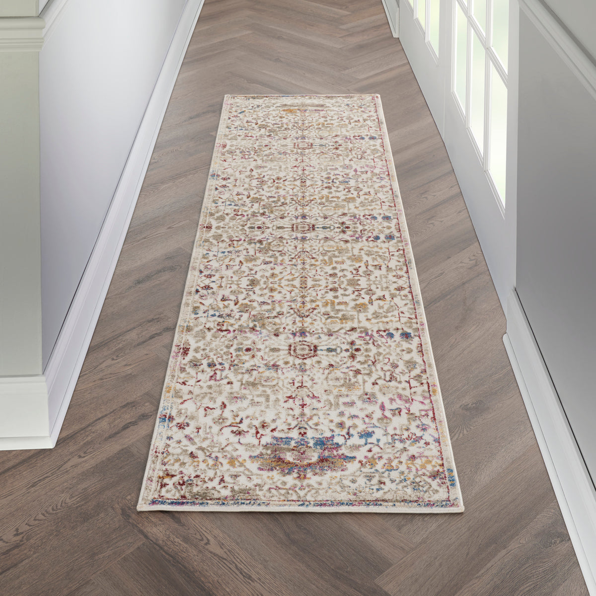 Melody MEL03 Ivory Multicolor Rug - room scene