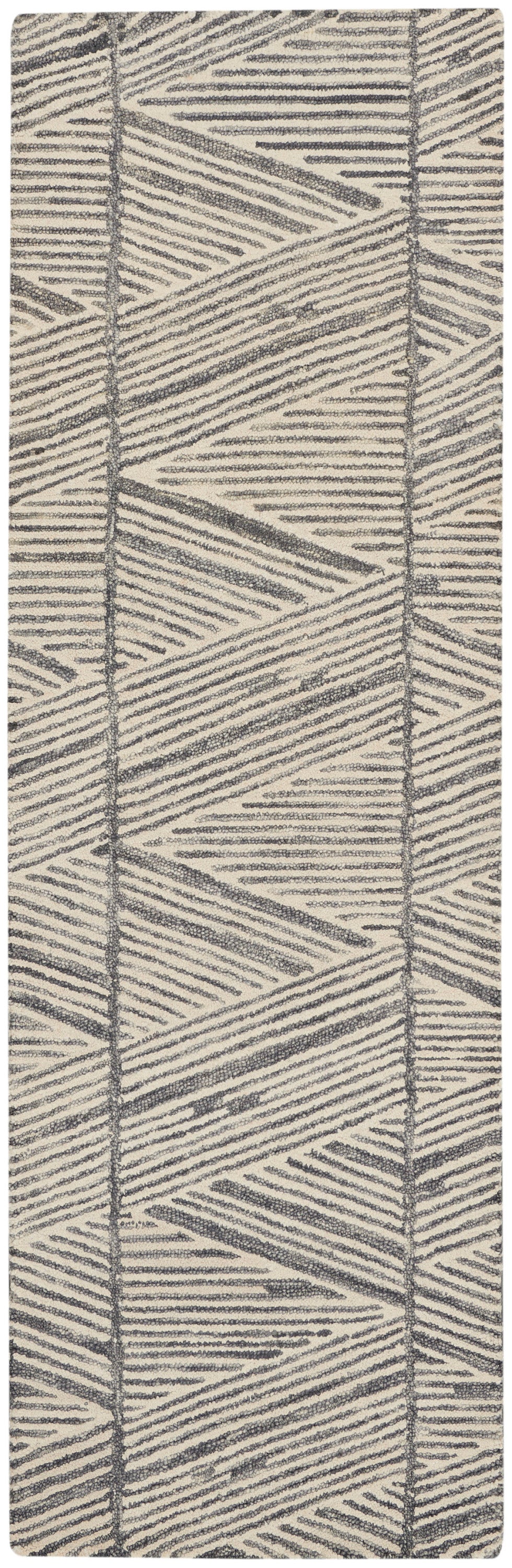 Colorado CLR01 Grey White Rug - Runner