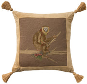 Vintage Pillow V8272 Taupe 19" x 19" Throw Pillows