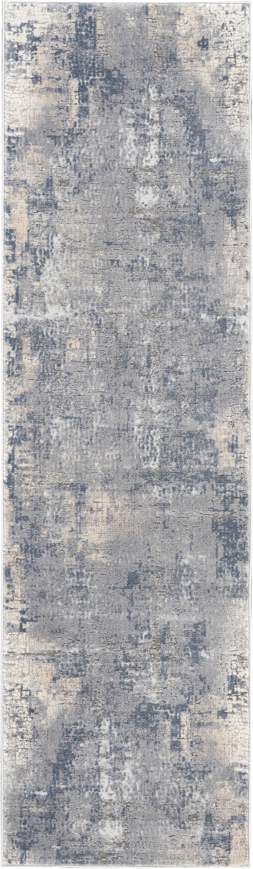 Rustic Textures RUS06 Grey Beige Rug - Runner