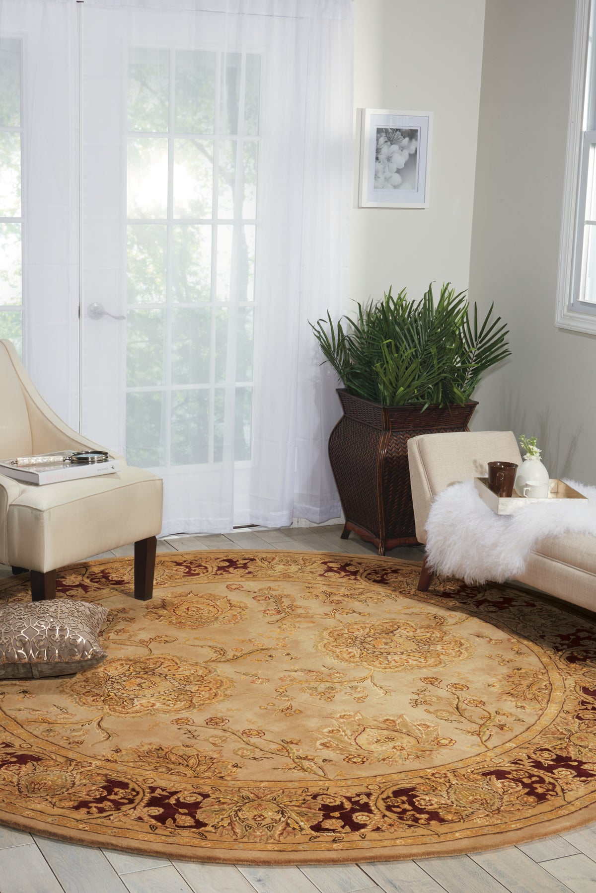 Nourison 2000 2232 Beige Rug - room scene