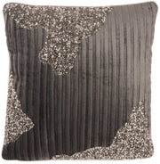 Sofia PN949 Charcoal Pewter 18" x 18" Throw Pillows