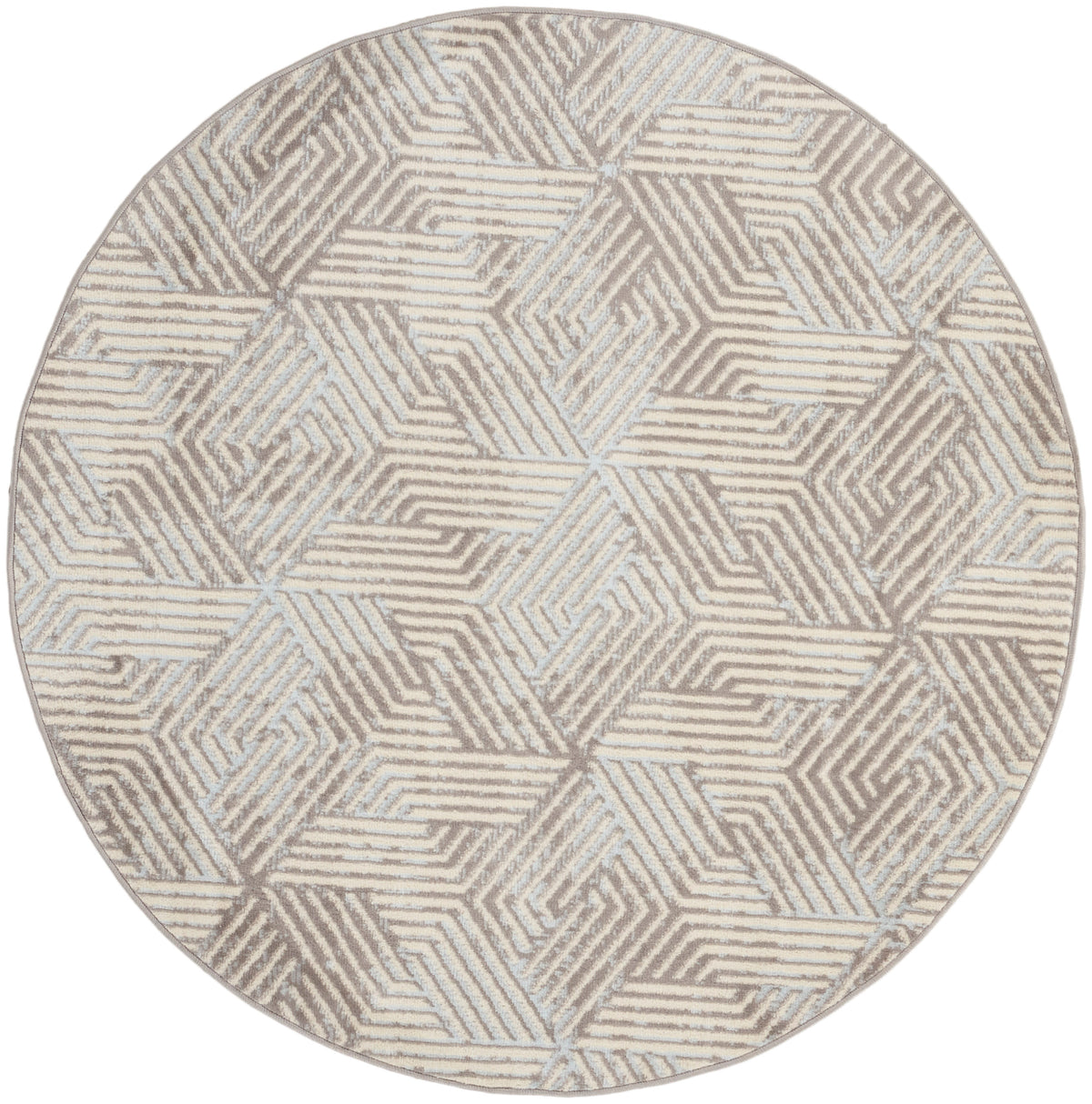 Grafix GRF39 Grey Rug - Round