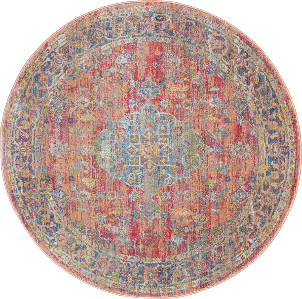 Ankara Global ANR01 Multicolor Rug - Round