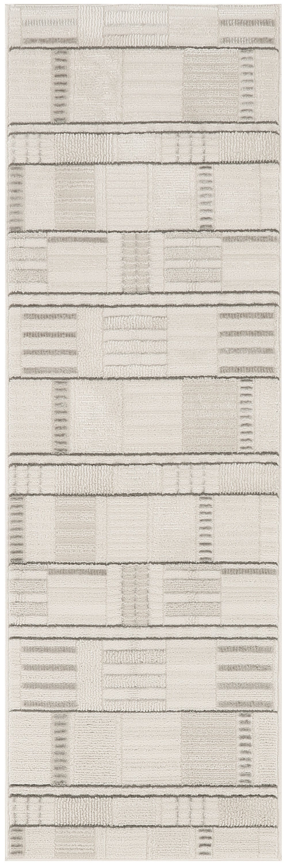 Nordic NRC04 Ivory Grey Rug - Runner