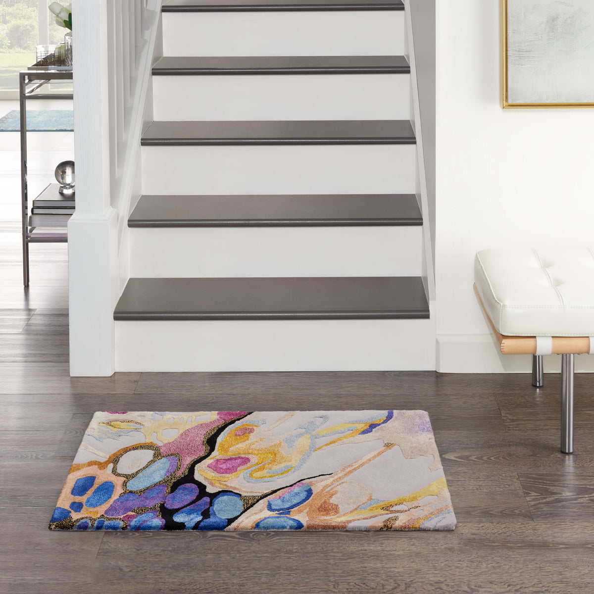 Prismatic PRS20 Grey Lilac Multicolor Rug - room scene