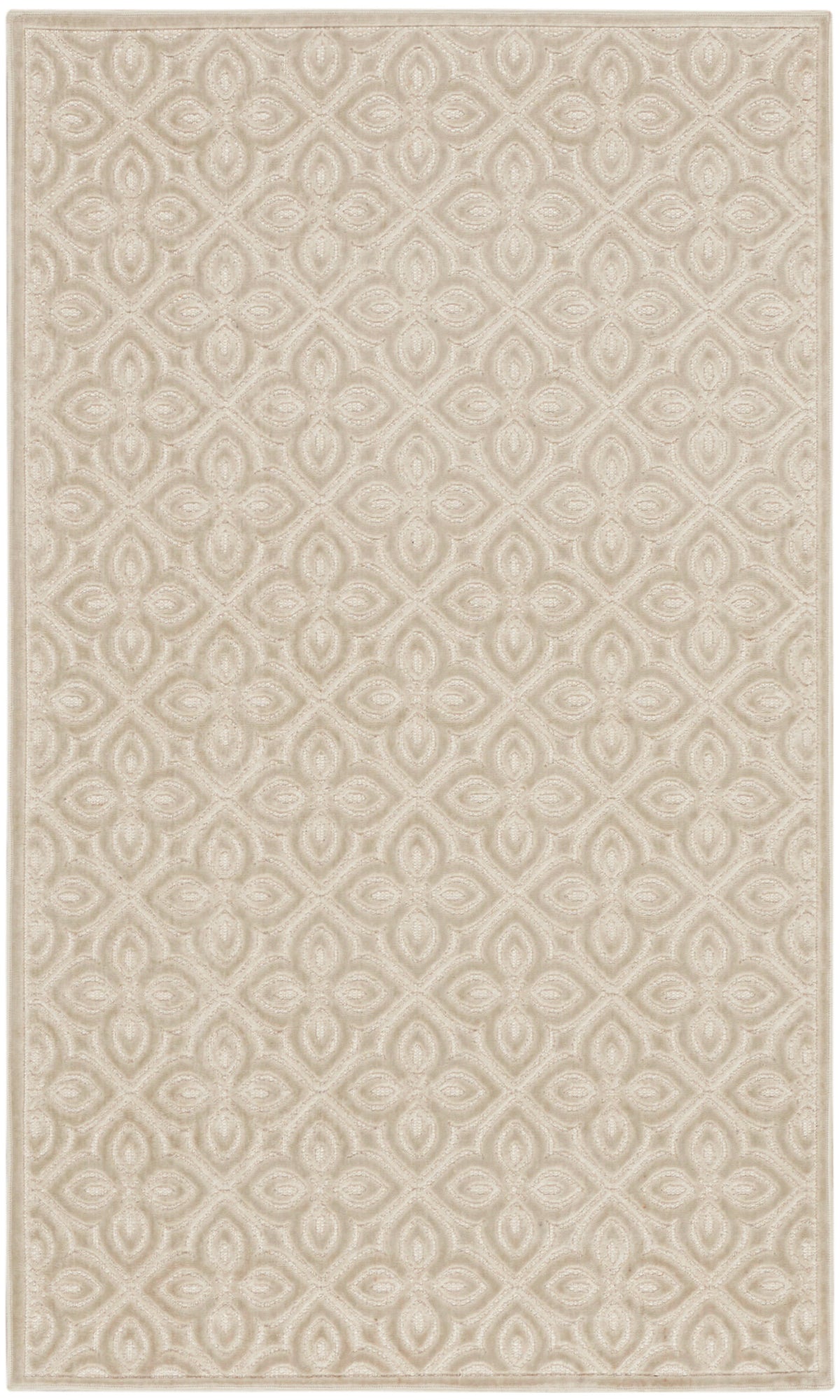 Washable Charm WCH03 Silver Ivory Rug - Rectangle