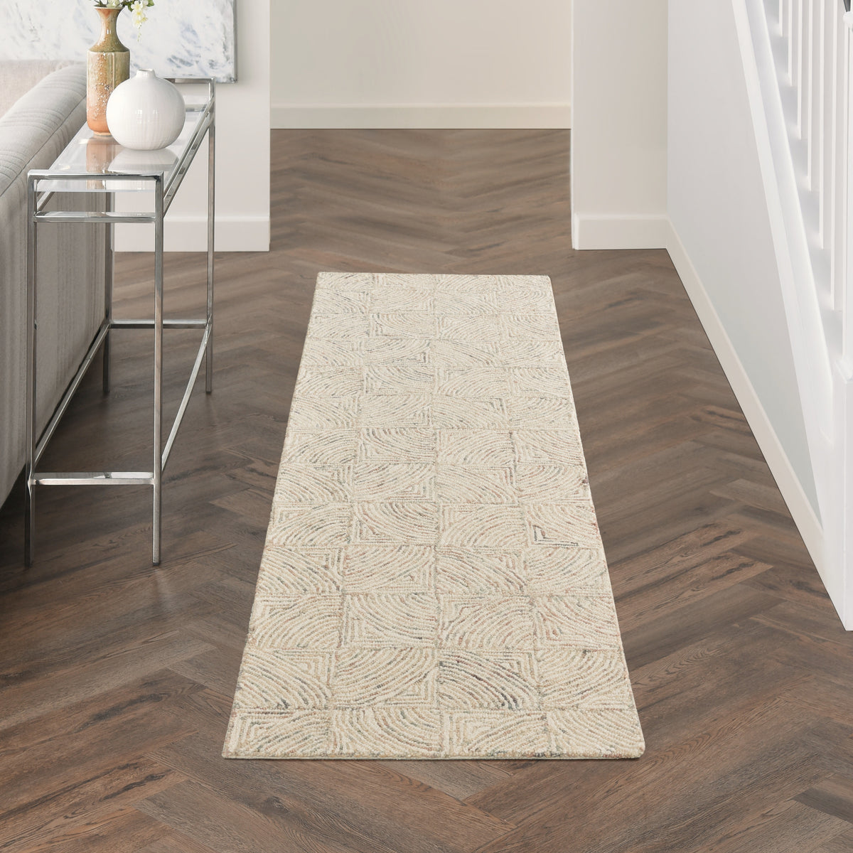 Interlock ITL05 Ivory Multicolor Rug - room scene