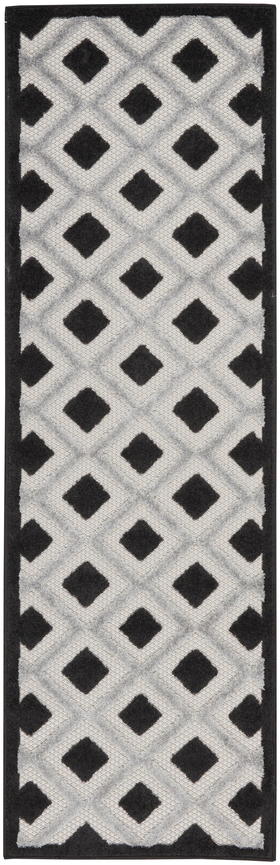Aloha ALH26 Black White Rug - Runner