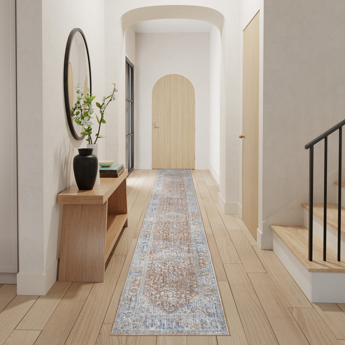 Elegant Heirlooms ELH01 Blue Multicolor Rug - room scene