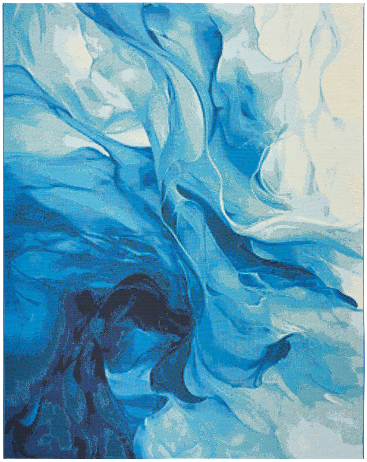 Color Splash CSP09 Blue Ivory Rug - Rectangle