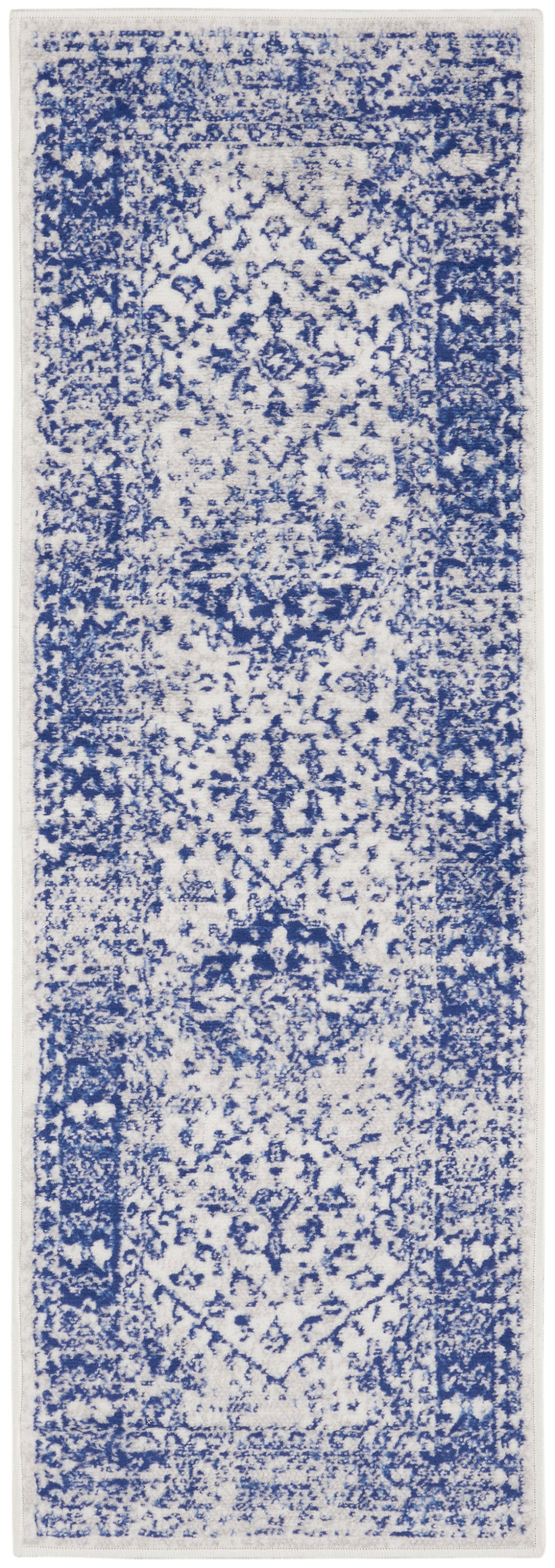 Whimsicle WHS15 Ivory Navy Rug - Runner
