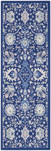 Whimsicle WHS10 Navy Multicolor Rug - Runner