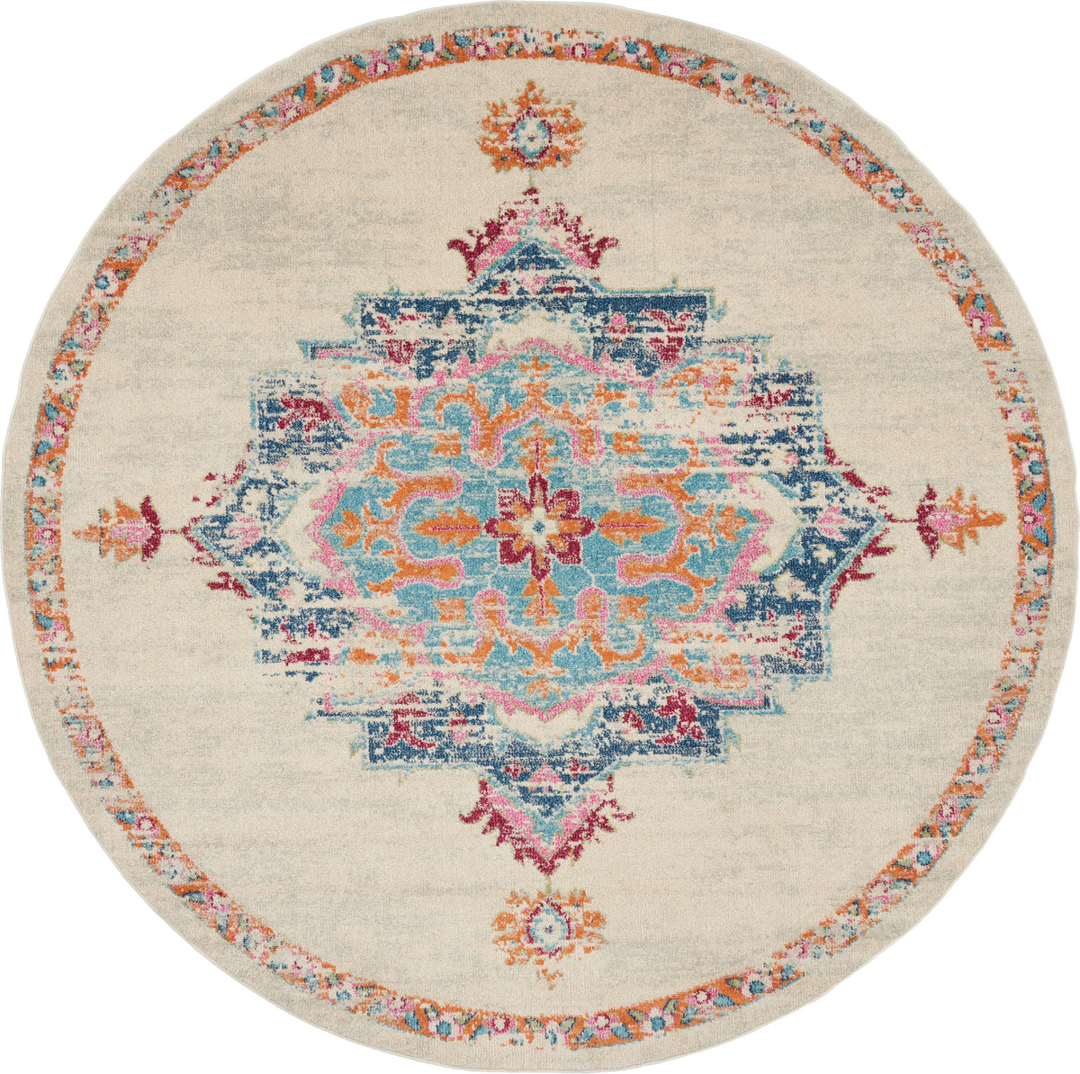 Passion PSN24 Grey Multicolor Rug - Round