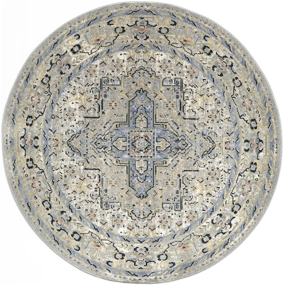 Nourison Essentials Persian NRE07 Blue Rug - Round