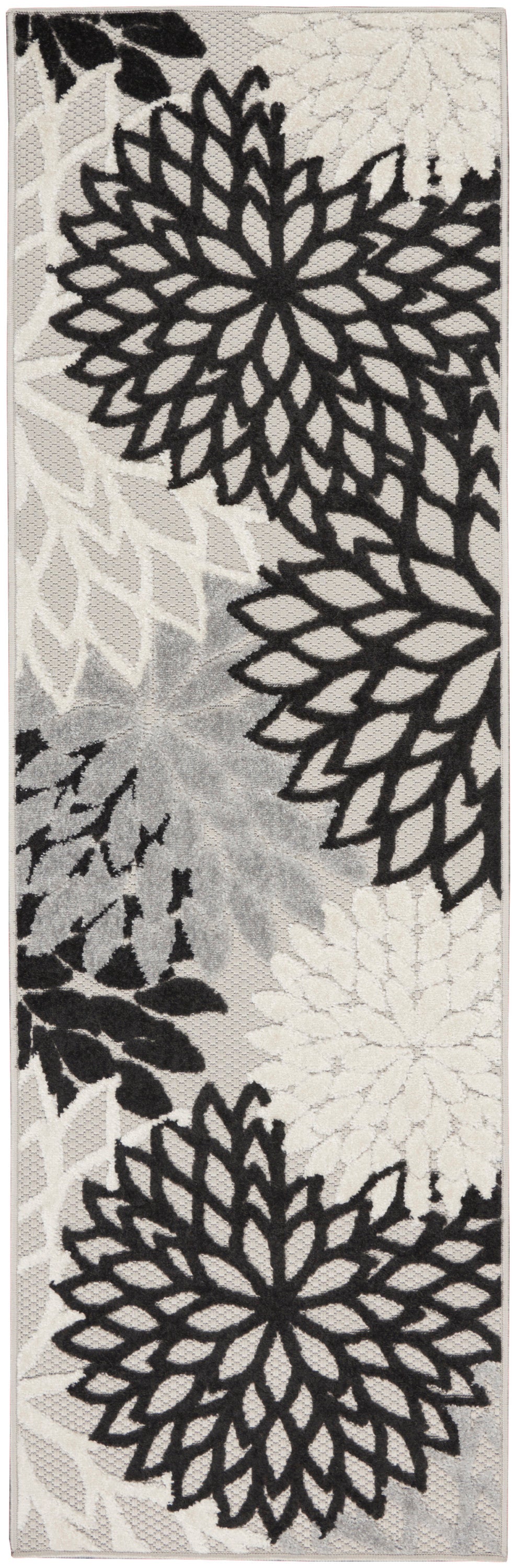Aloha ALH05 Black White Rug - Runner