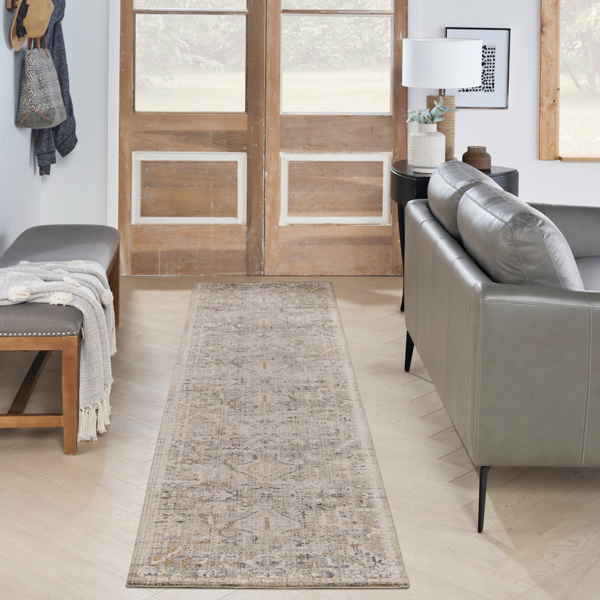 Lynx LNX02 Ivory Taupe Rug - room scene