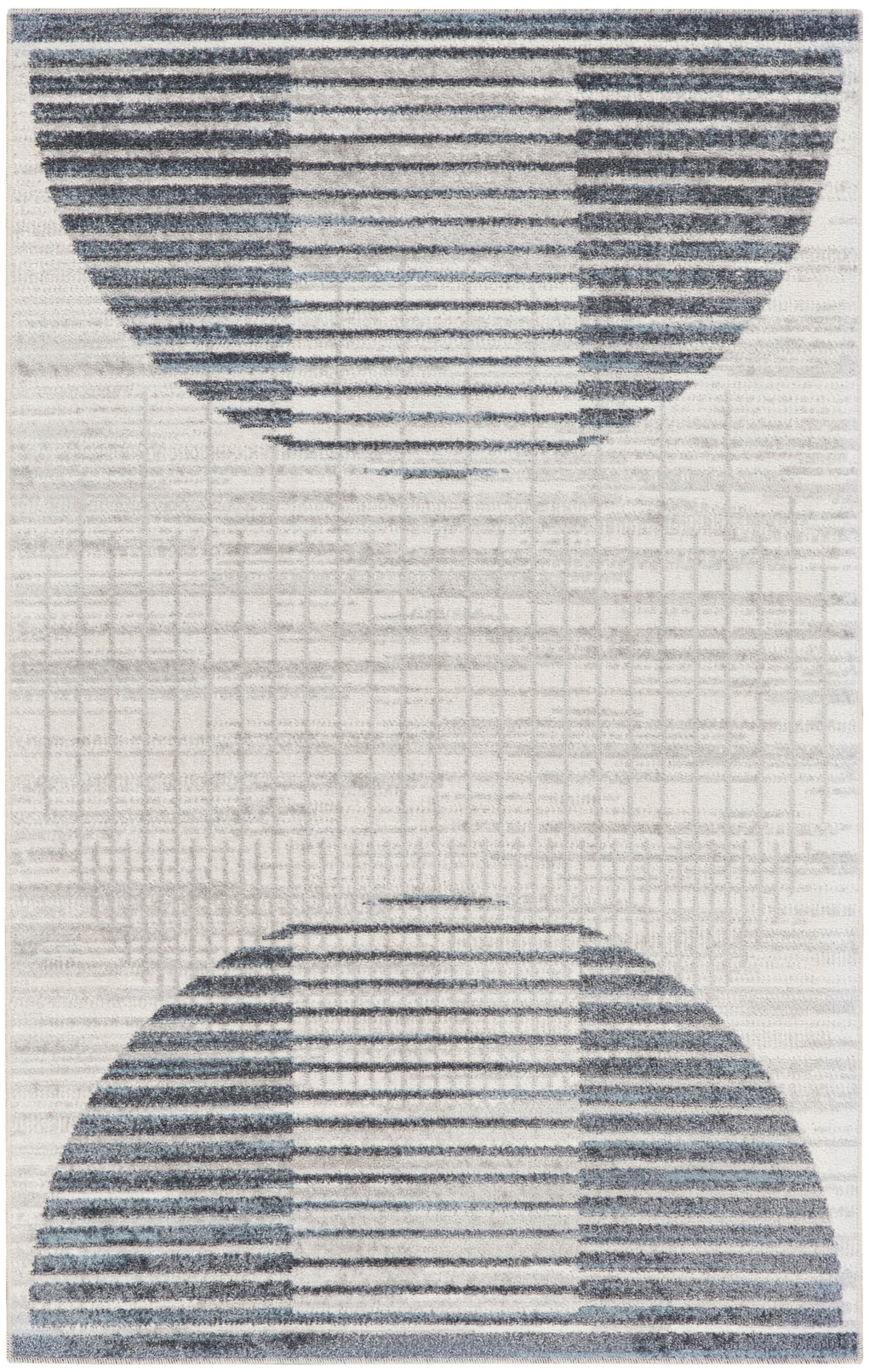Astra Machine Washable ASW03 Ivory Blue Rug - Rectangle