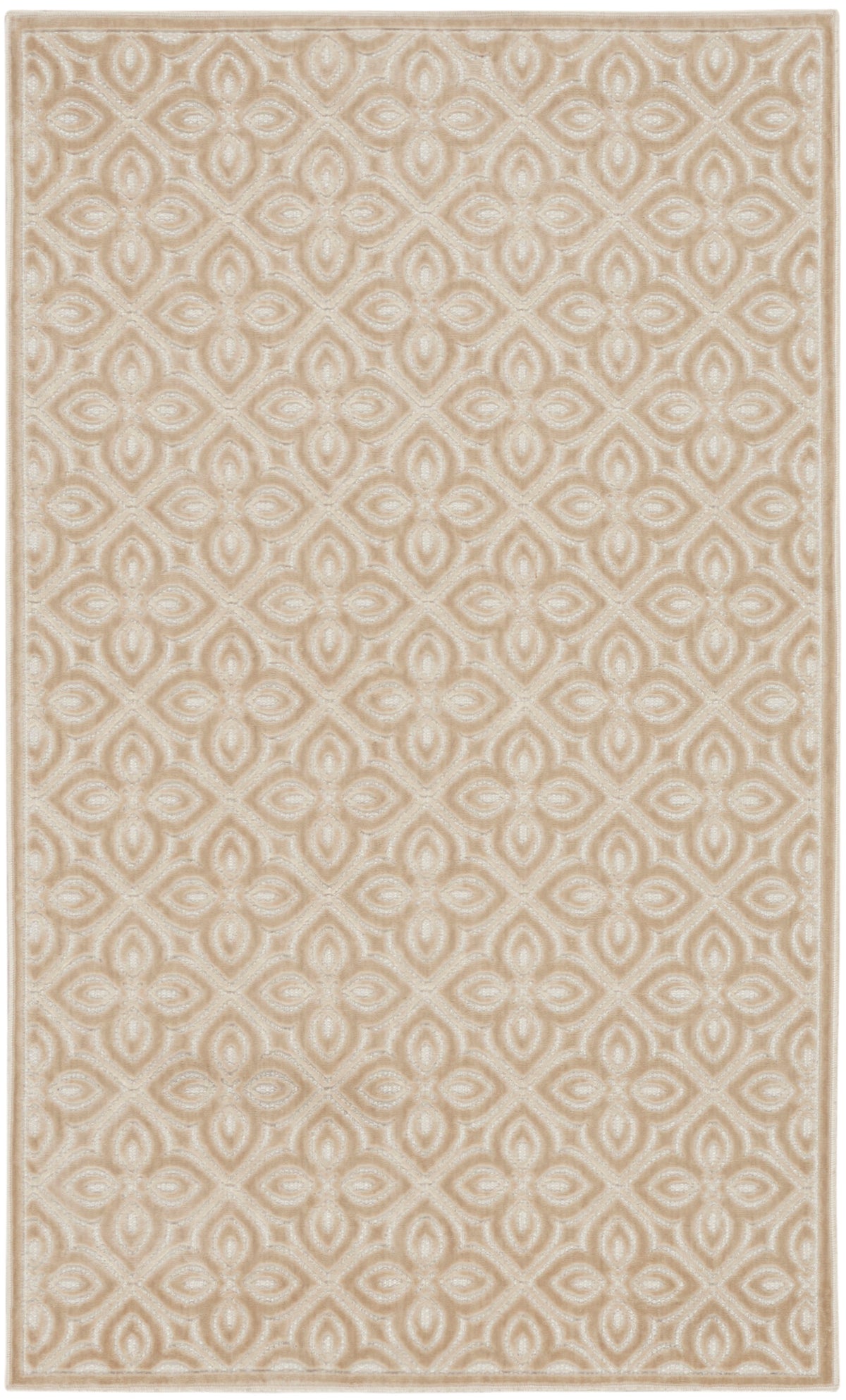 Washable Charm WCH03 Beige Ivory Rug - Rectangle