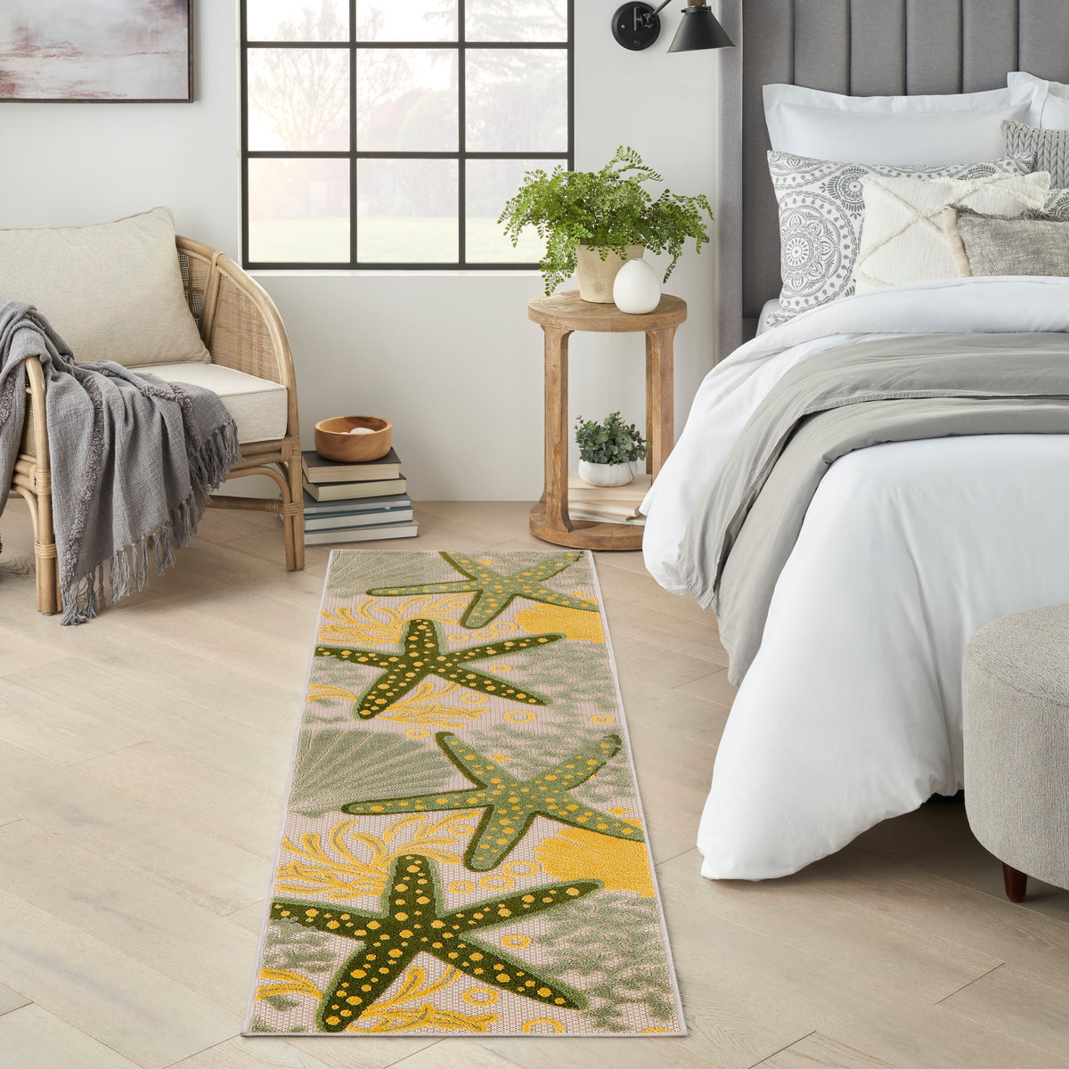 Aloha ALH24 Green Yellow Rug - room scene