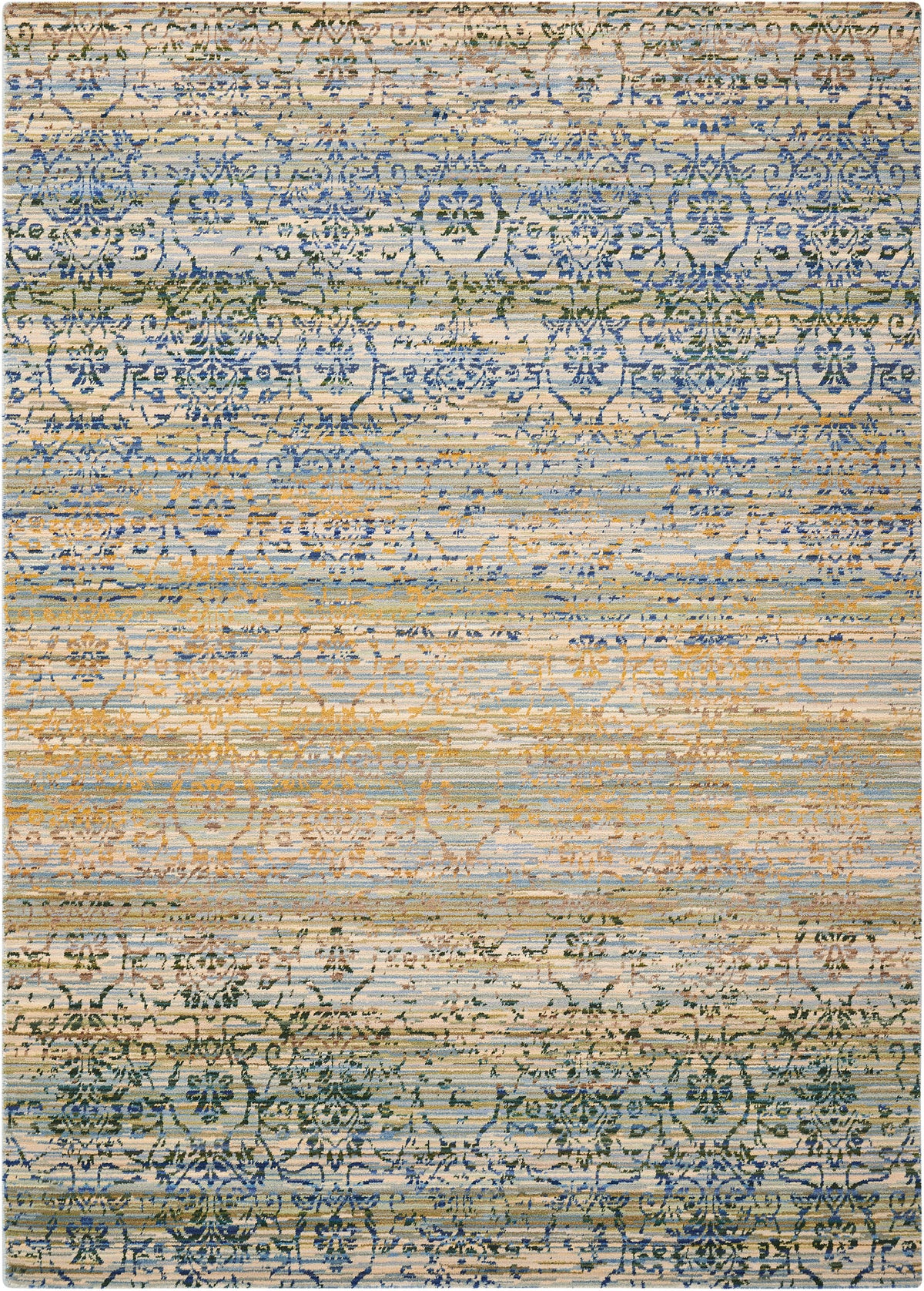Rhapsody RH003 Beige Blue Rug - Rectangle