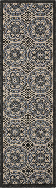 Caribbean CRB15 Ivory Charcoal Rug - Runner