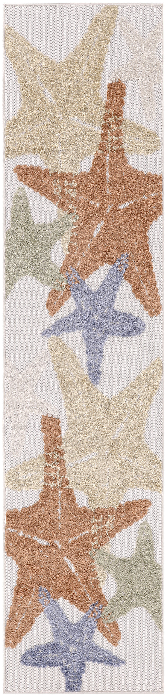 Aloha ALH28 Ivory Multicolor Rug - Runner
