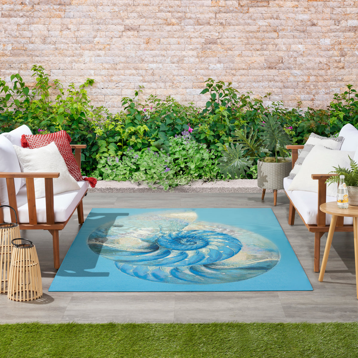 Color Splash CSP01 Blue Ivory Rug - room scene