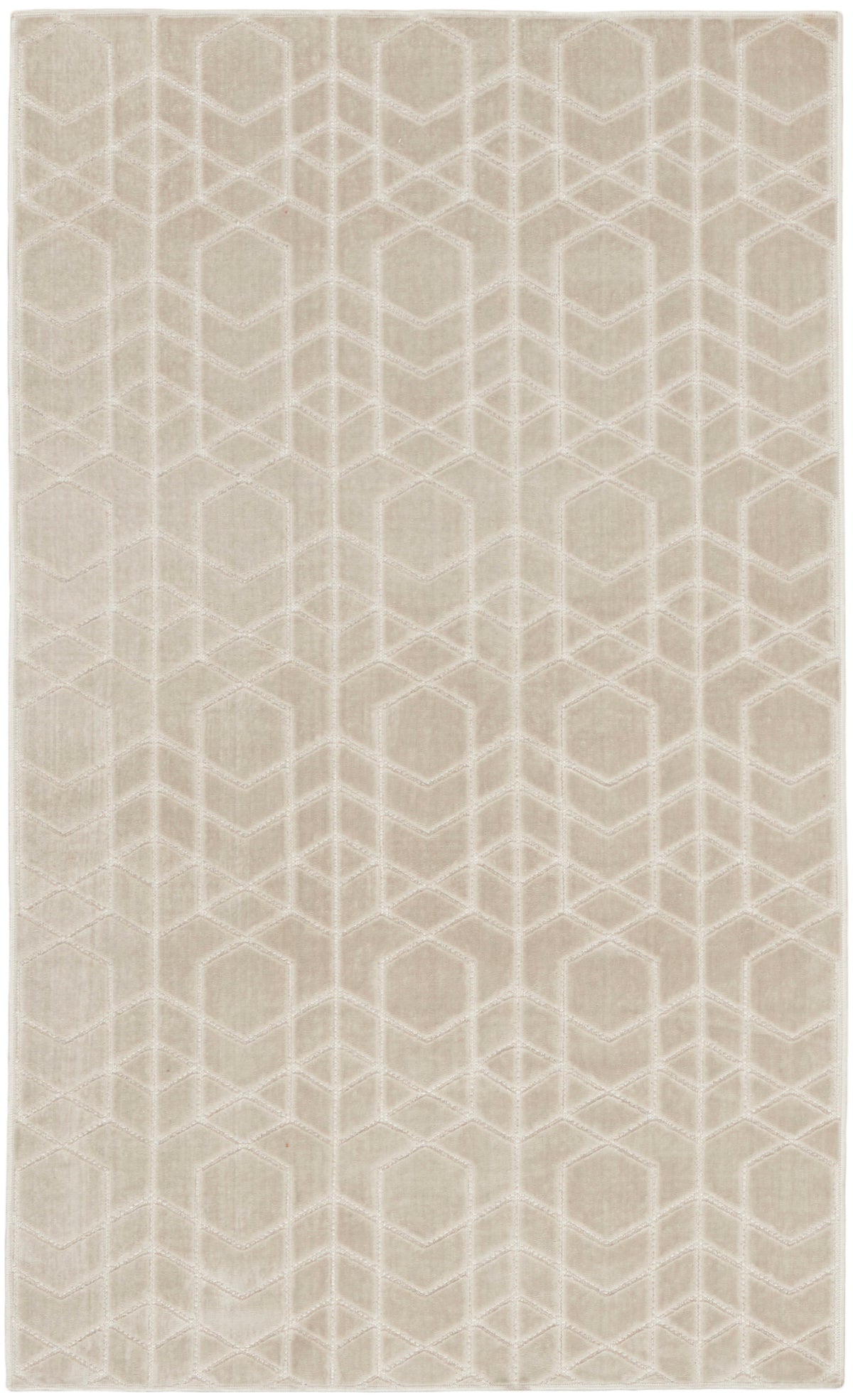 Washable Charm WCH01 Silver Ivory Rug - Rectangle
