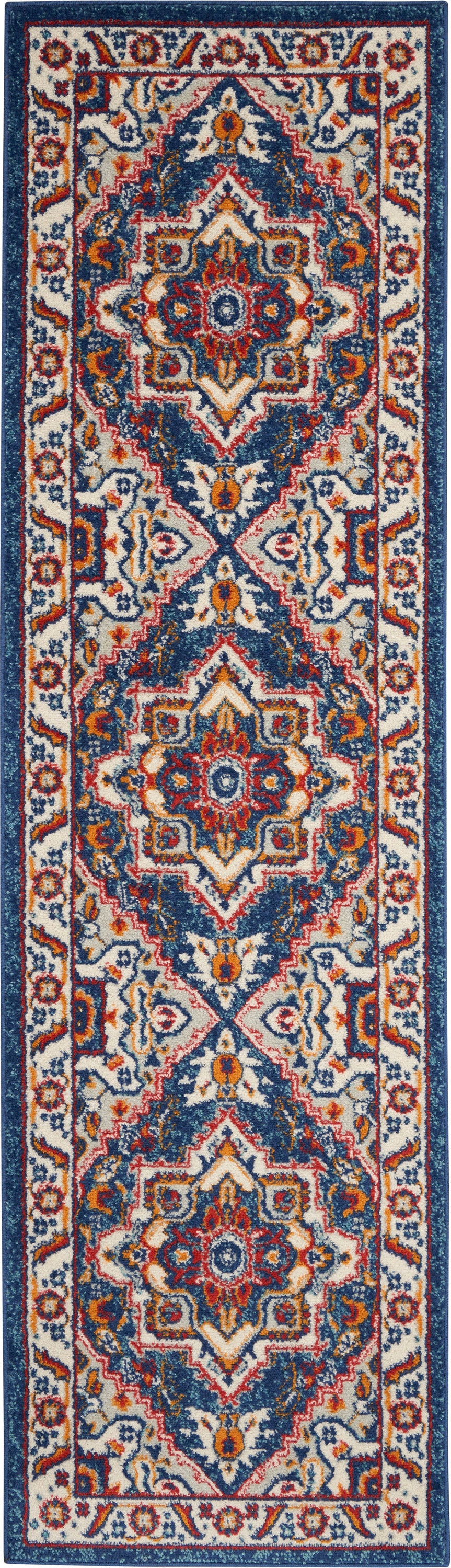 Passion PSN33 Blue Multicolor Rug - Runner