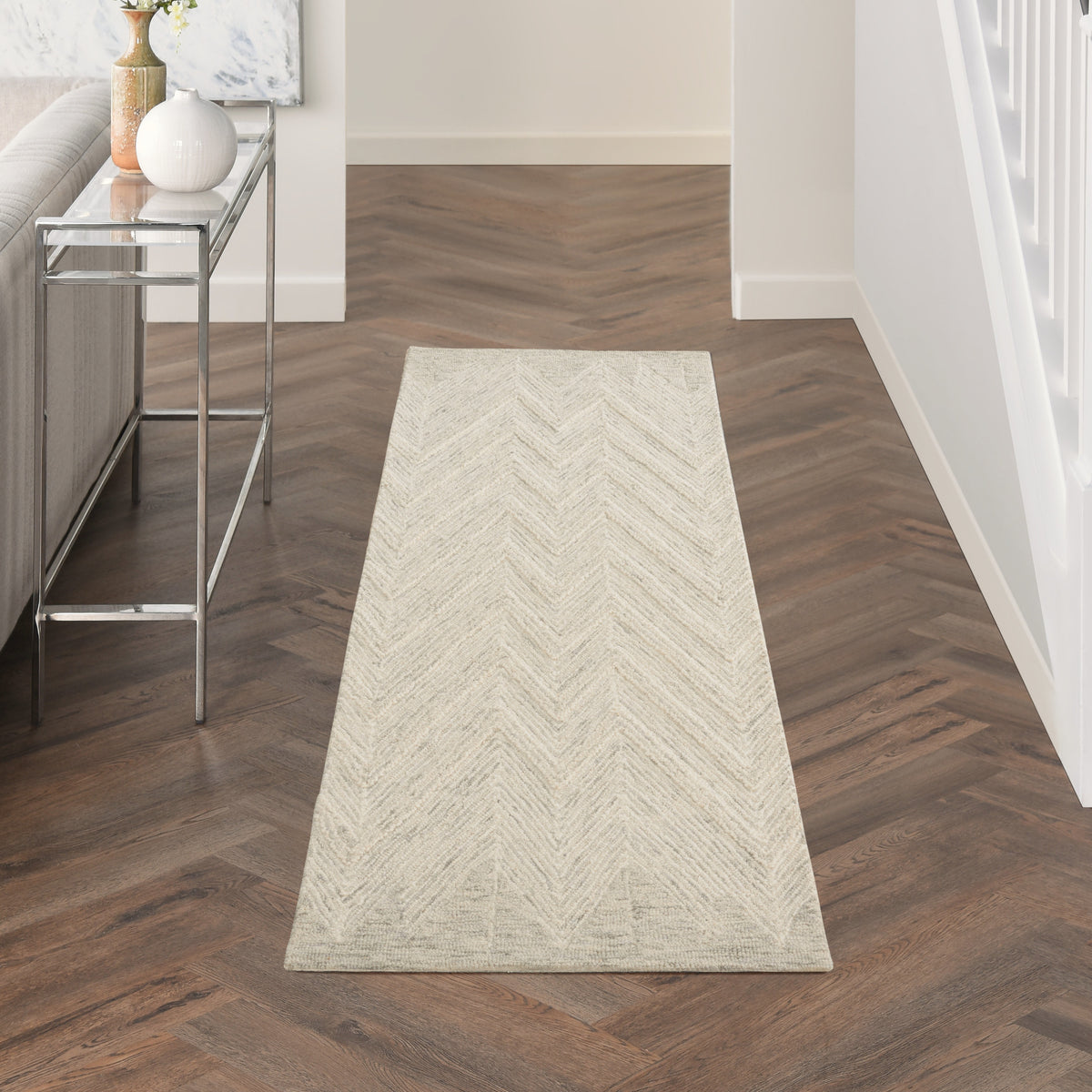 Interlock ITL04 Ivory Grey Rug - room scene