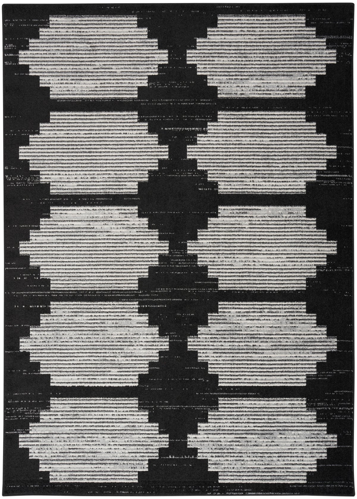 Modern Passion MDP01 Black Grey Rug - Rectangle