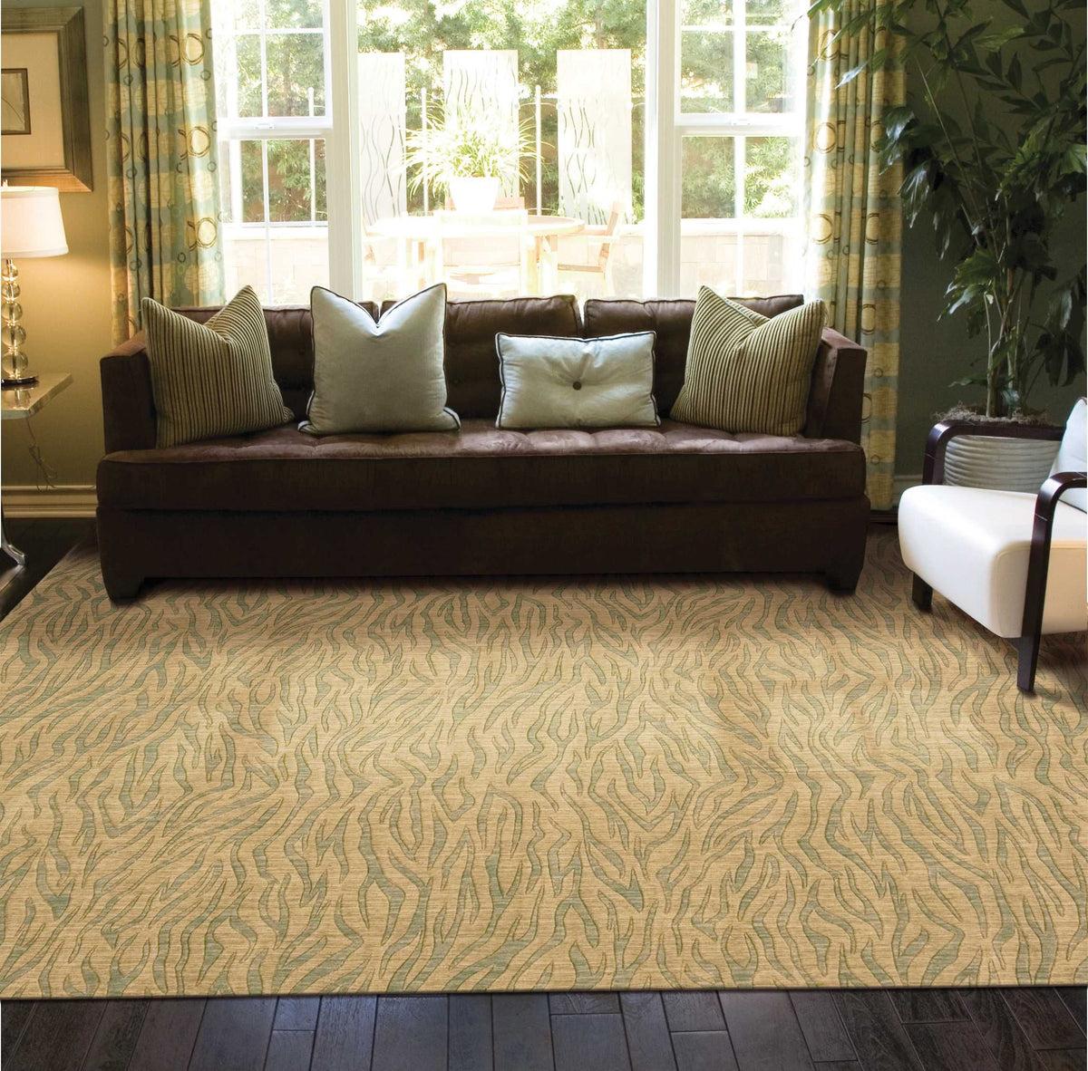 Cosmopolitan CS29 Beige Green Rug - room scene