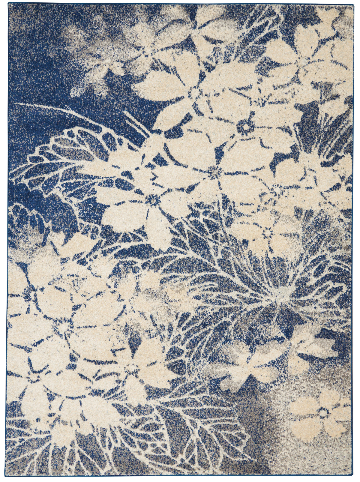 Tranquil TRA08 Beige Navy Rug - Rectangle