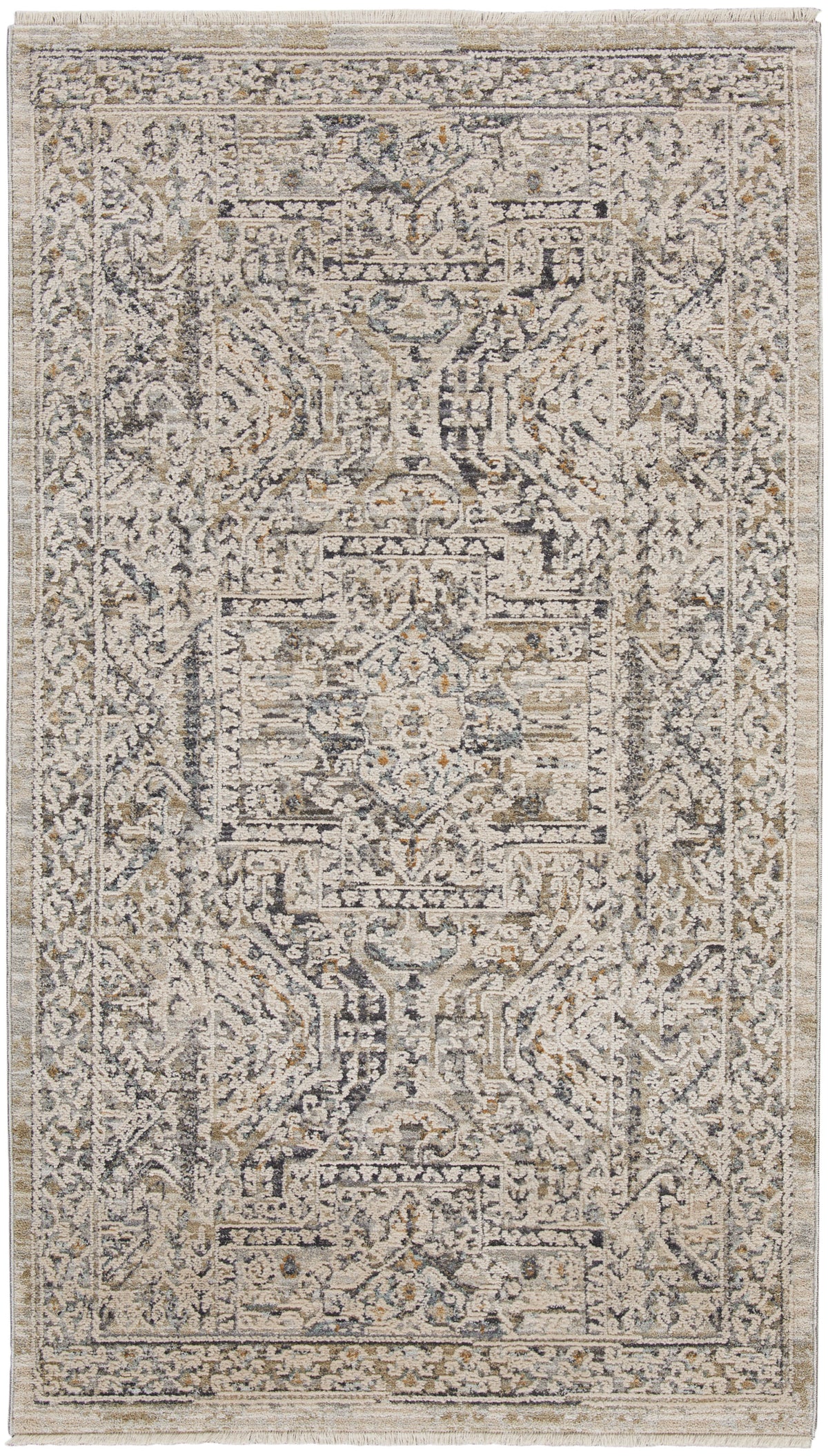 Lynx LNX01 Ivory Grey Blue Rug - Rectangle