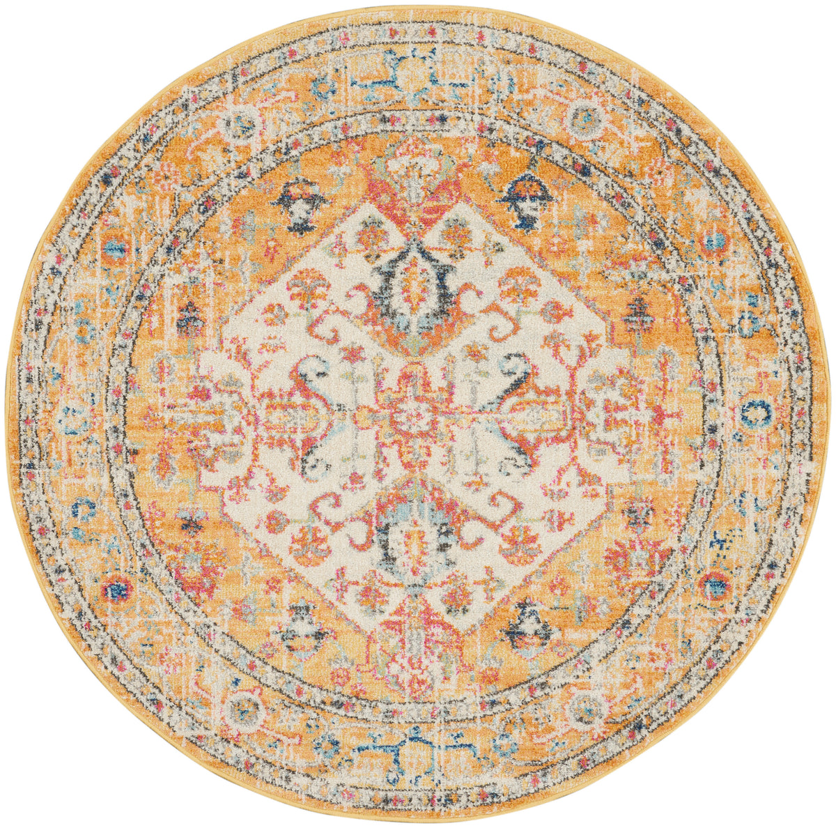 Passion PSN23 Ivory Yellow Rug - Round