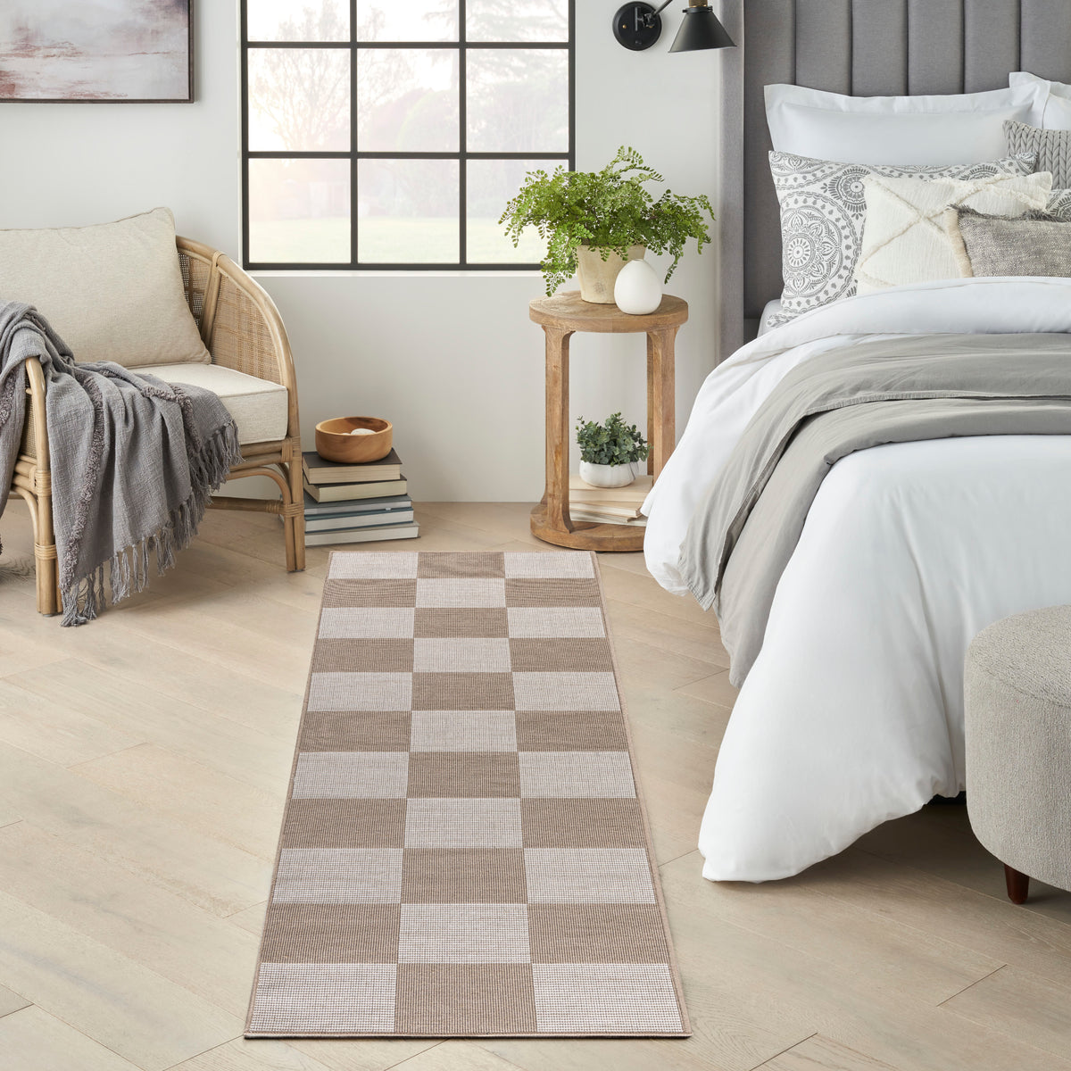 Washable Modern Jute MDJ02 Natural Ivory Rug - room scene