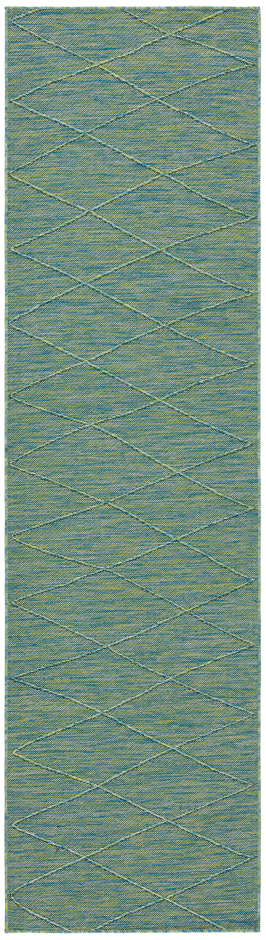 Washable Solutions WSL01 Blue Green Rug - Runner