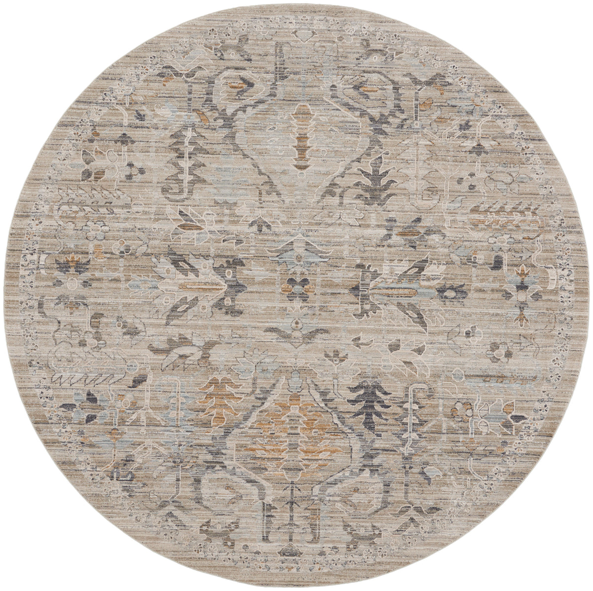 Lynx LNX02 Ivory Taupe Rug - Round