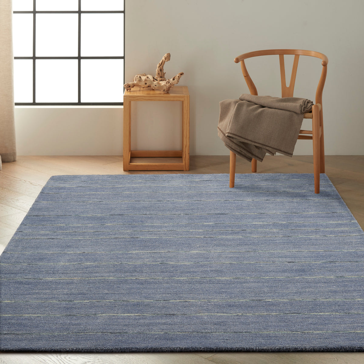 Halo HAL01 Denim Rug - room scene