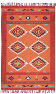 Baja BAJ02 Orange Red Rug - Rectangle