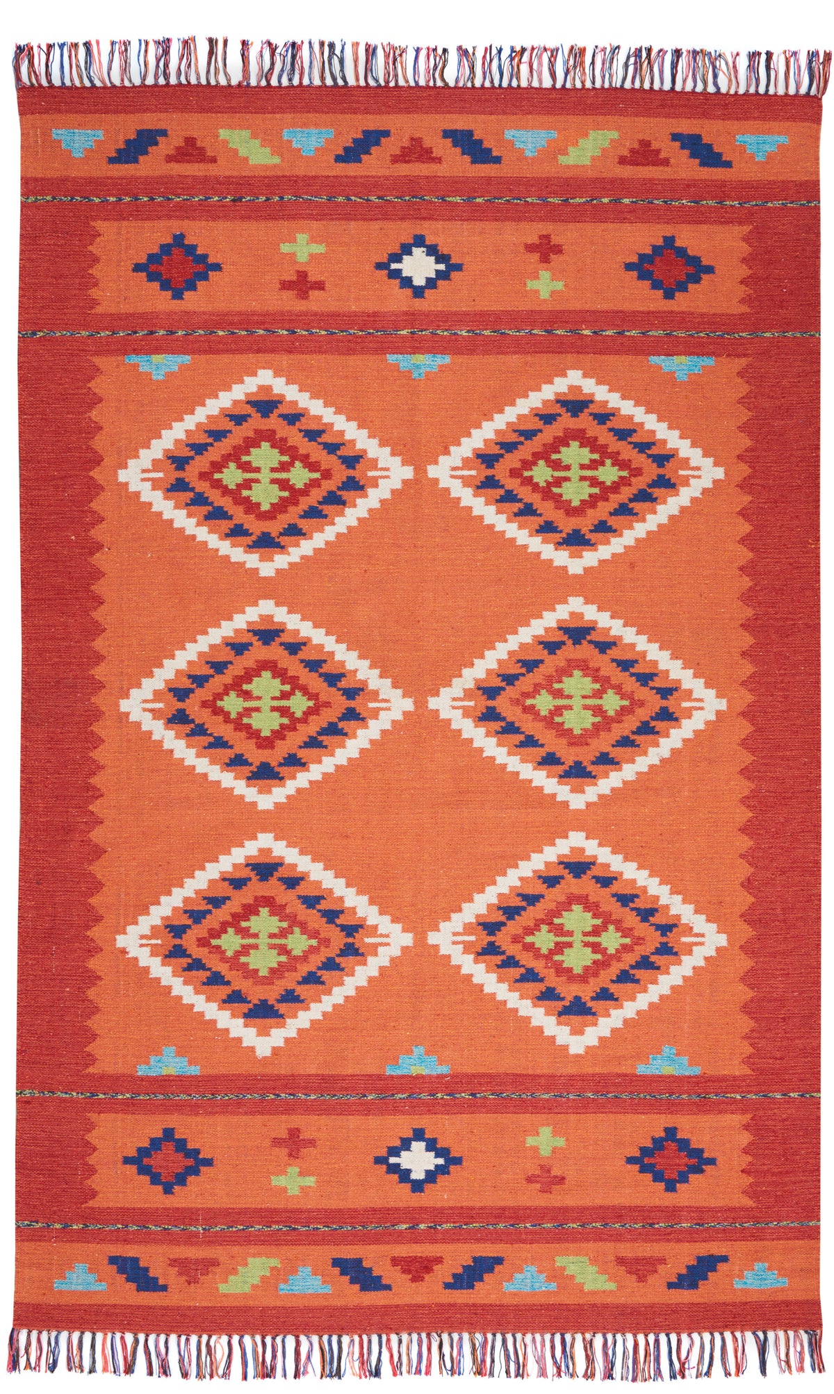 Baja BAJ02 Orange Red Rug - Rectangle