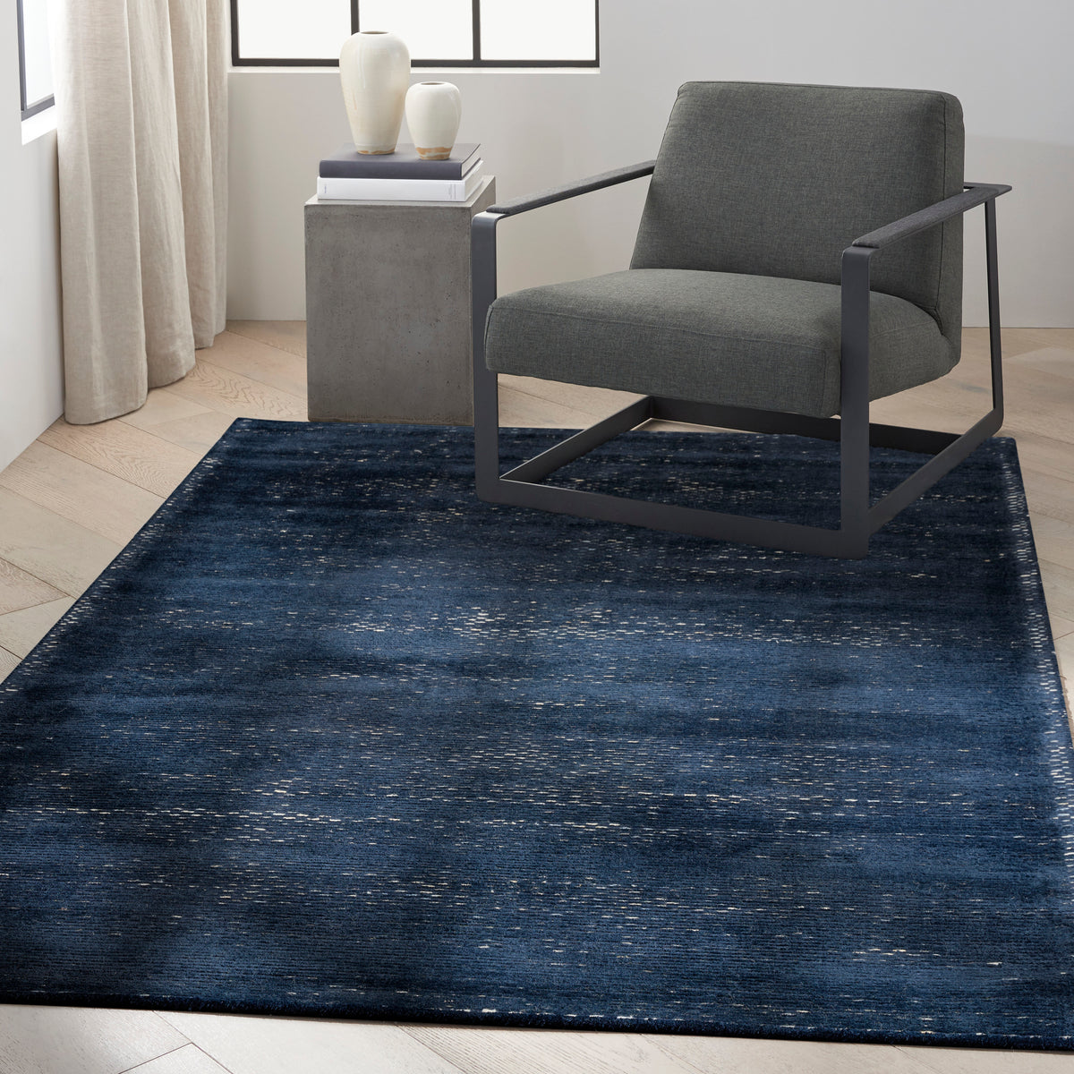 Valley VLL01 Blue Rug - room scene