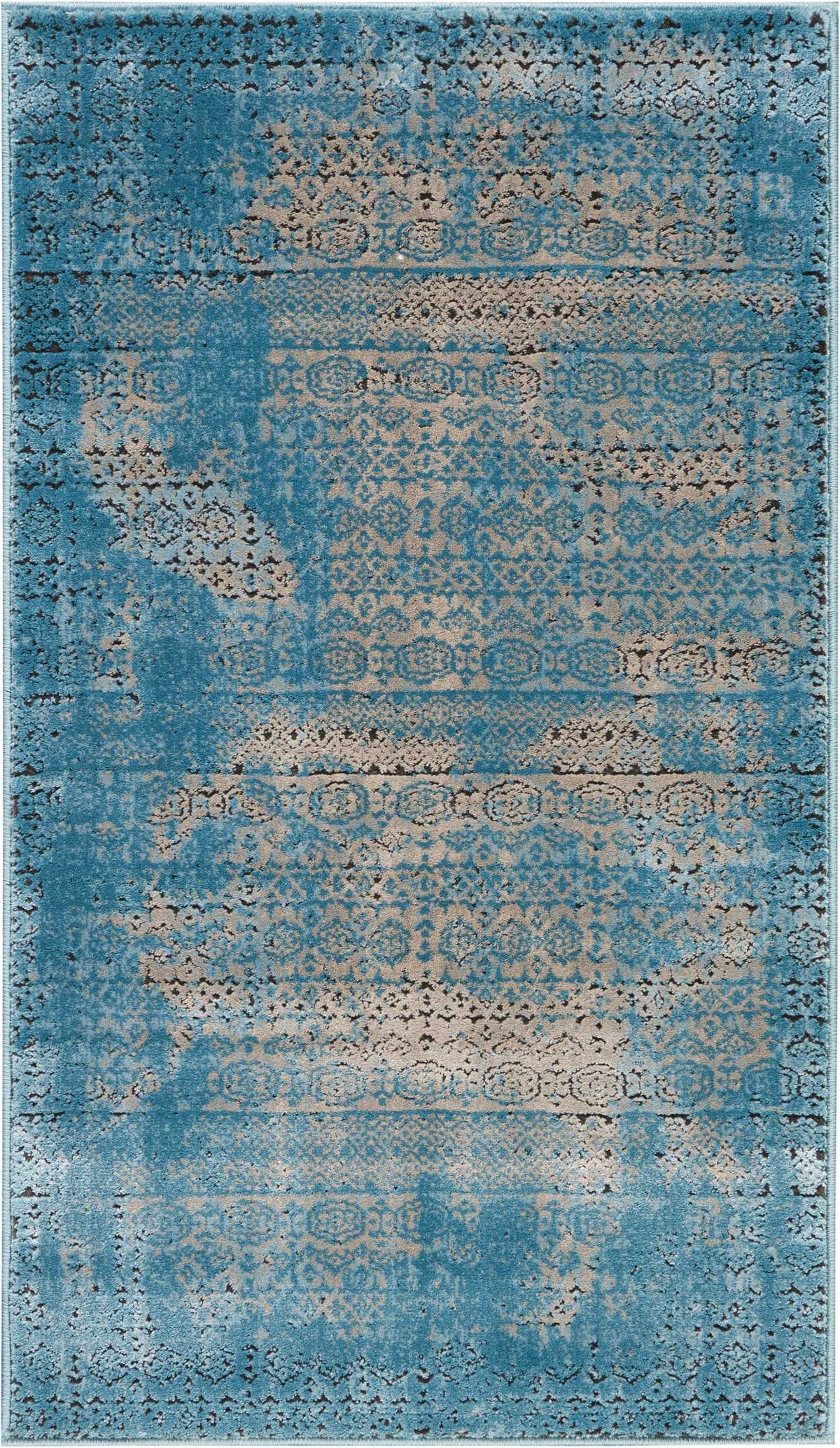 Karma KRM01 Blue Rug - Rectangle
