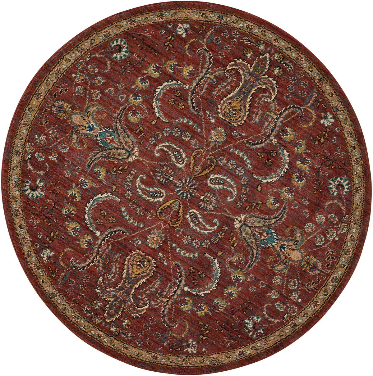Nourison 2020 NR204 Brick Rug - Round
