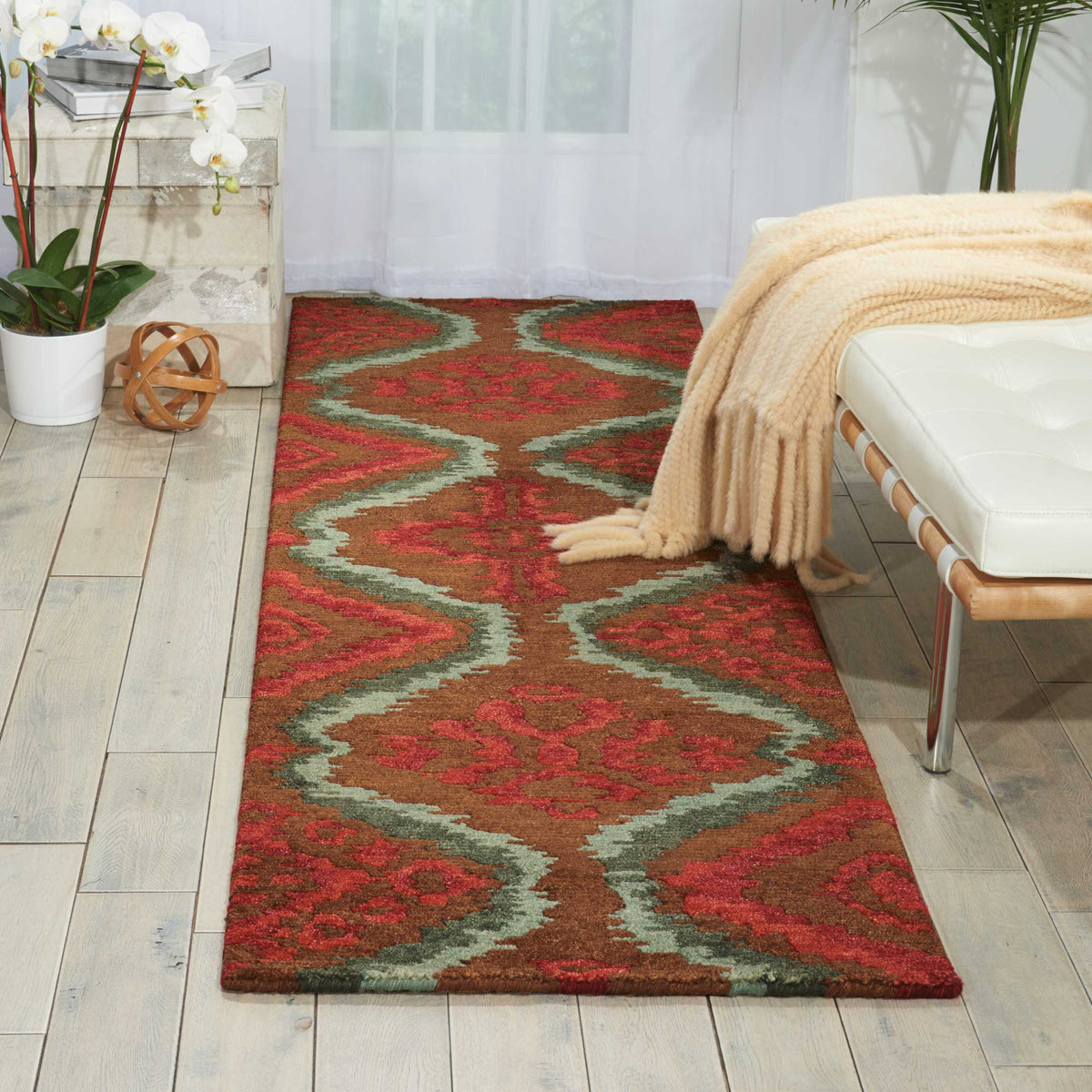 Tahoe MTA06 Brown Red Rug - room scene